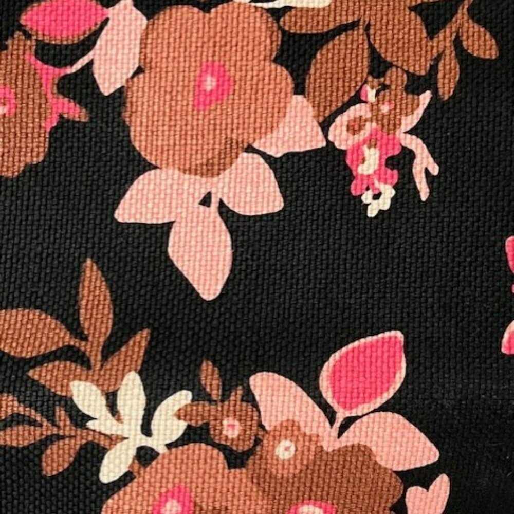 Spartina 449 Floral Linen Travel Jewelry Organizer 3 pockets - 11.5" w x 20" h - Picture 7 of 7